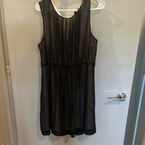 DKNY Elegant Black Sheer Dress